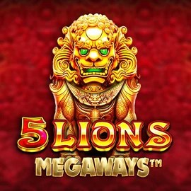Slots logo of 5 Lions Megaways from Pragmatic Play at Turbo Wins Casino